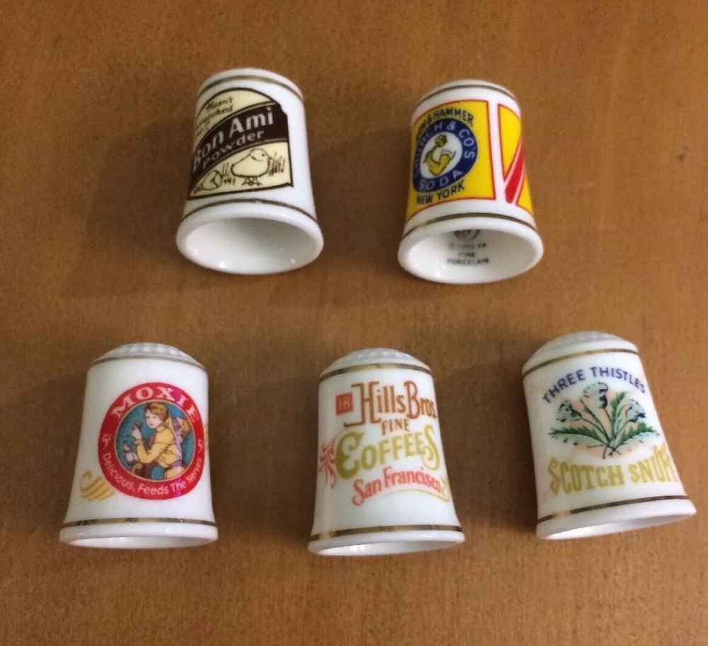 20 Franklin Mint Advertising Thimbles From 1980