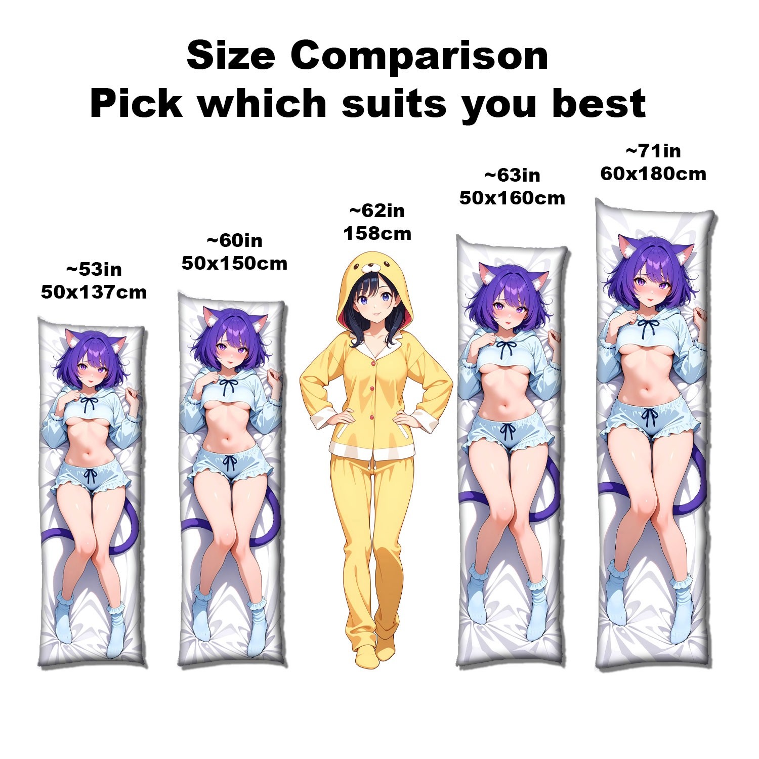 Mikun Neko | Vocaloid Waifu | Anime Dakimakura (Body Pillowcase)