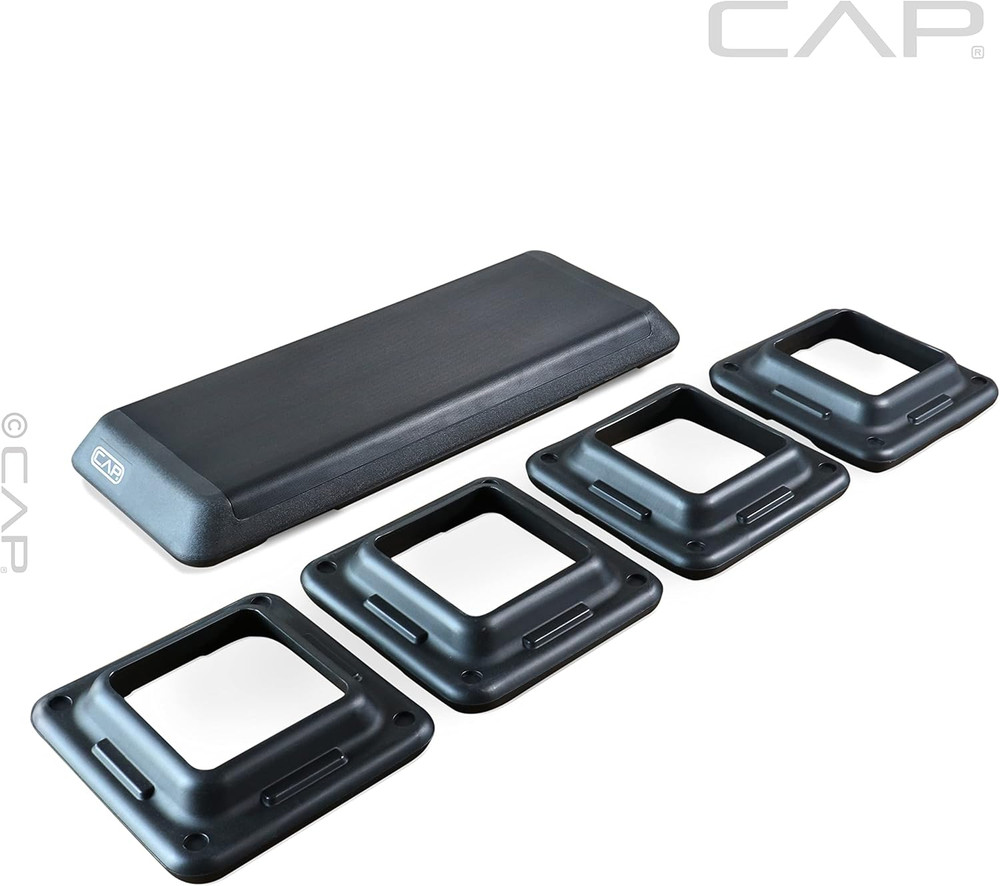 Adjustable Gray Aerobic Step Platform for Effective Home Workouts
