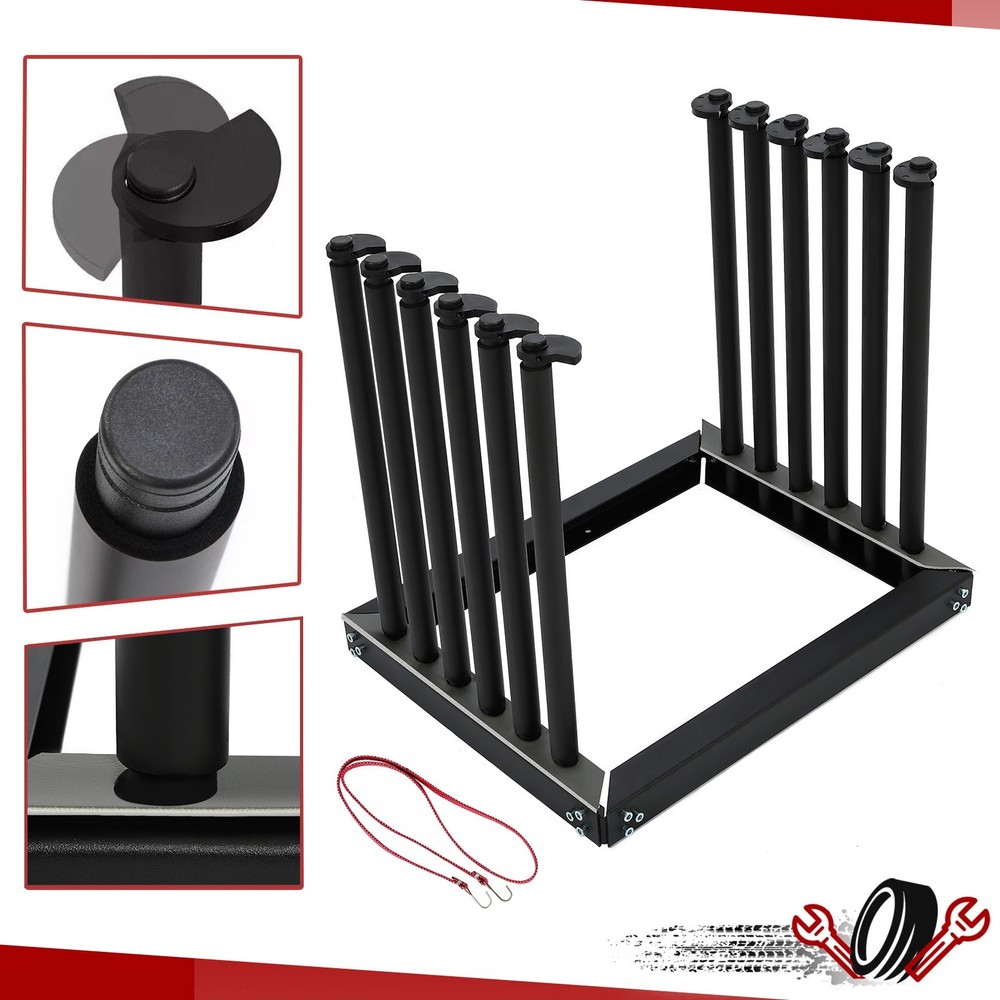5-Lite Windshield Rack Truck Auto Glass Shop Transport w/ Rubber Strip
