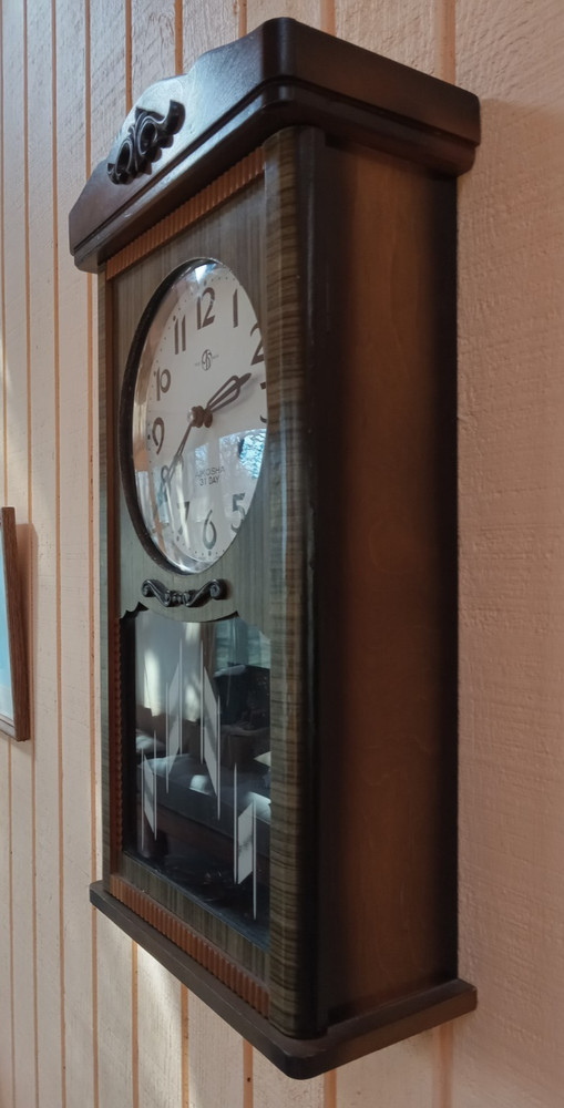 Working 21" Aikosha 31 day Pendulum Wind-up Wall Clock