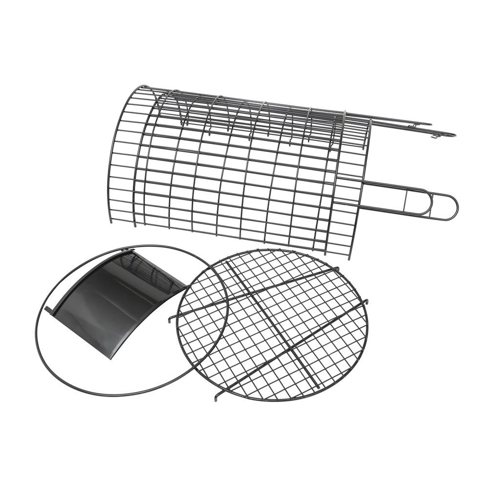 HUBERT® Round Black Wire Collapsible Dump Bin - 15"D x 32"H