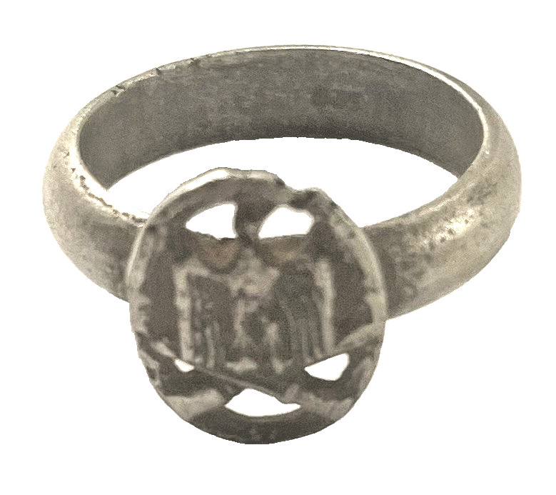 Sterling Silver WWII German Trench Art Eagle Ring