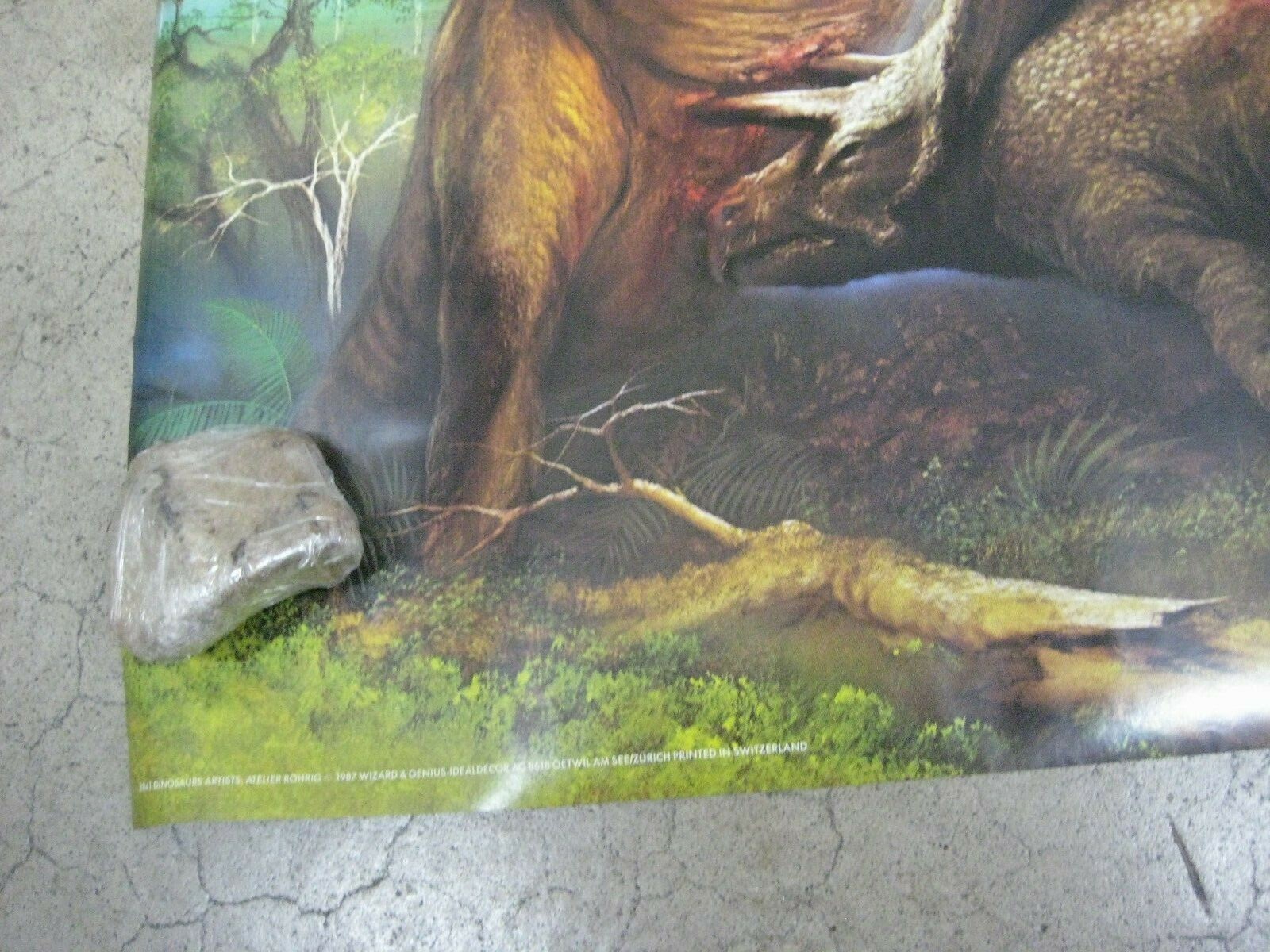 Prehistoric Dinosaurs Poster Vintage 1987 Jurassic T-Rex C1747