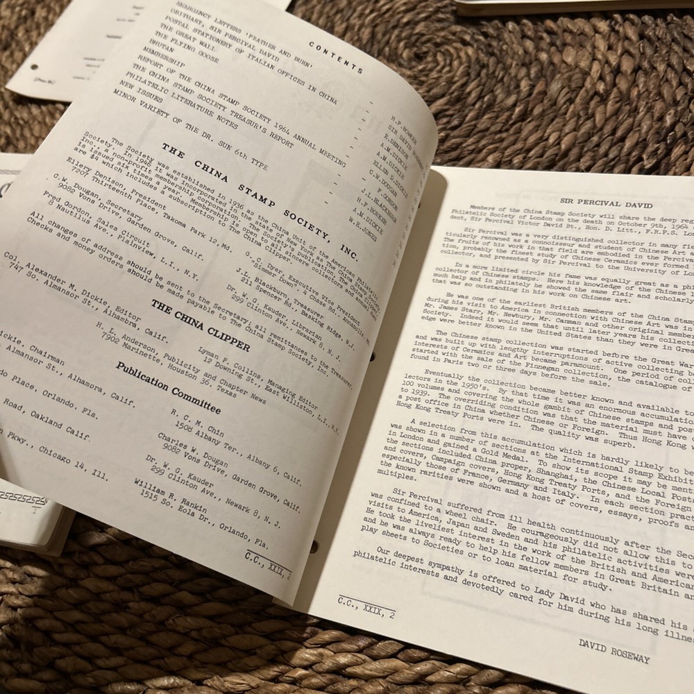 Vintage 1965 The China Clipper Stamps Society Magazine USA Printed Catalog Seals