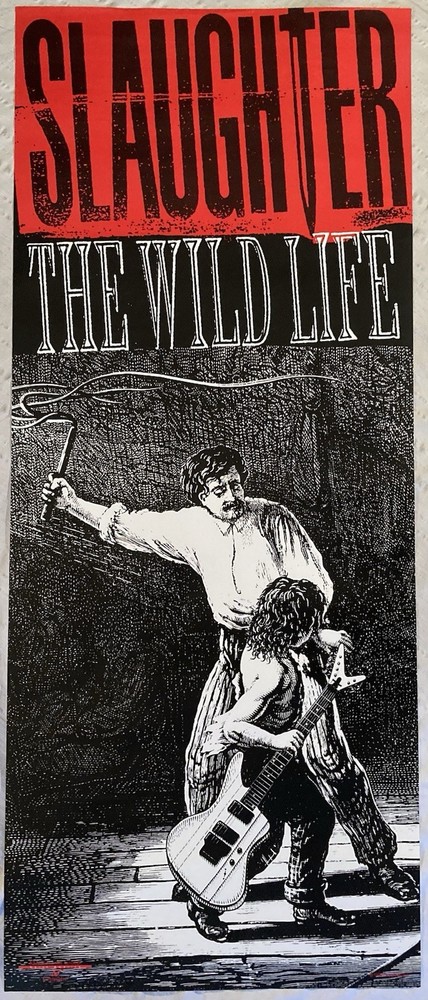 Slaughter Large 1992 Promo Poster The Wild Life Chrysalis Records R