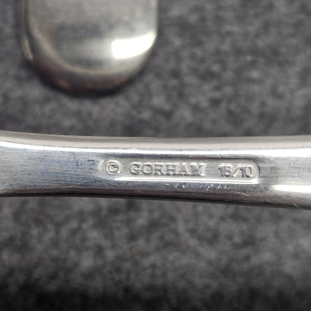 Gorham Braid Serving Hostess Set Spoon Slotted Fork Stainless Flatware Lot (3)