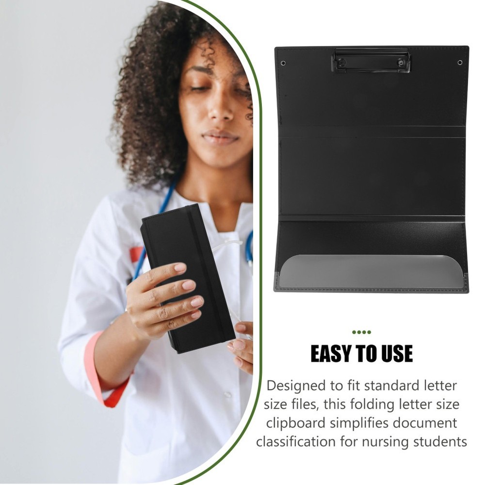 Lab Coat Pocket Clipboard with Notepad Folding Nursing Student Compact