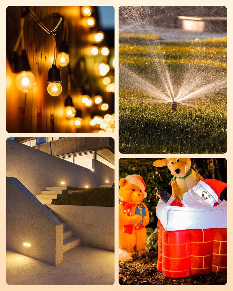 Outdoor Remote Control Outlet, ELECTOP Timer with Countdown & Black