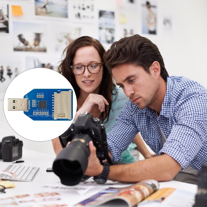 Double Slot USB3.0 Specification Transform Card Reader Simultaneous Reading Data