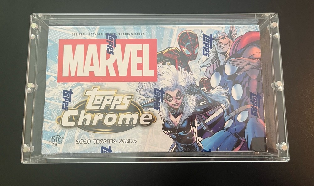 Acrylic Display Case Magnetic Lid Stack FITS 2025 Topps Chrome MARVEL Hobby Box