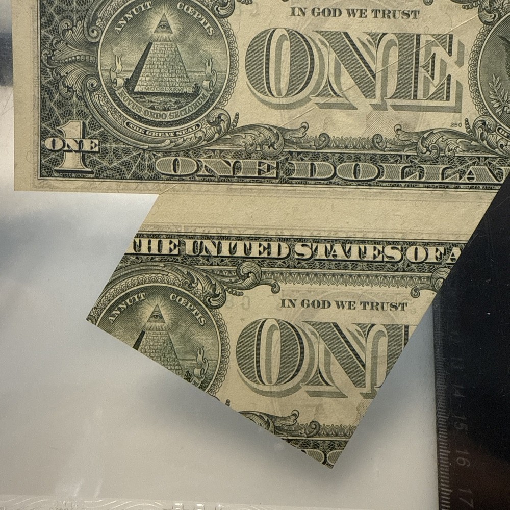1988A $1 Federal Reserve Note PMG 63EPQ - Chicago - Fold Over Error Note