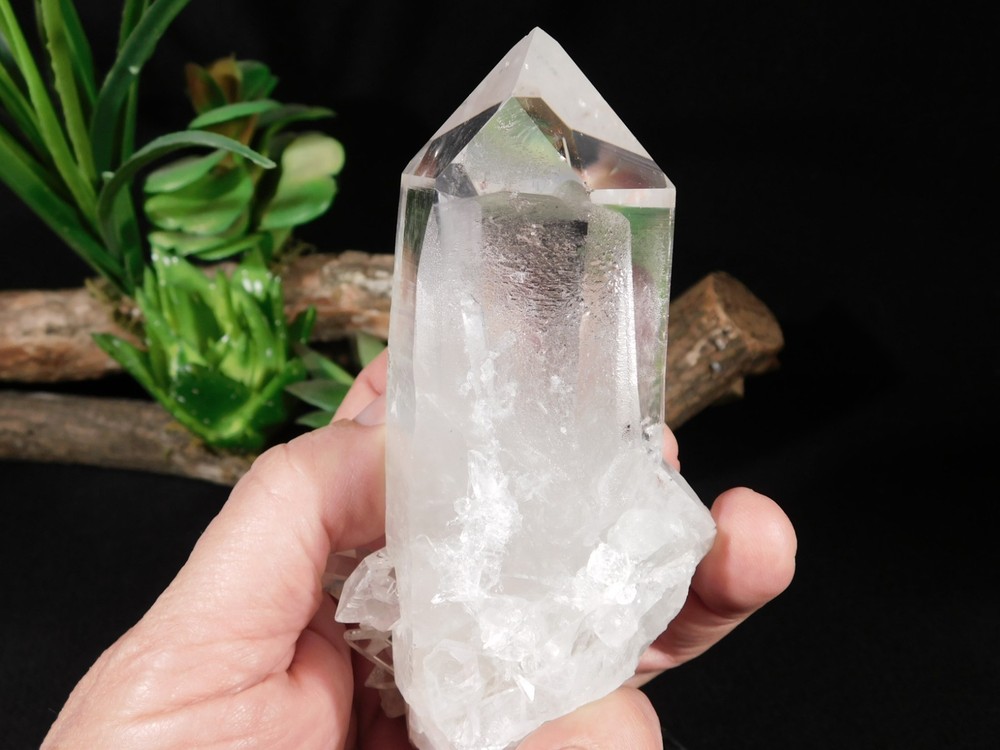 Larger SUPER Translucent! QUARTZ Crystal Cluster From Brazil 367gr