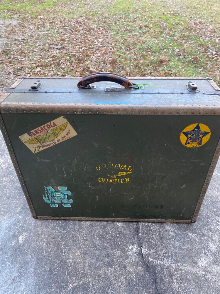 WW2 Avaiators Military Suitcase Markings Named