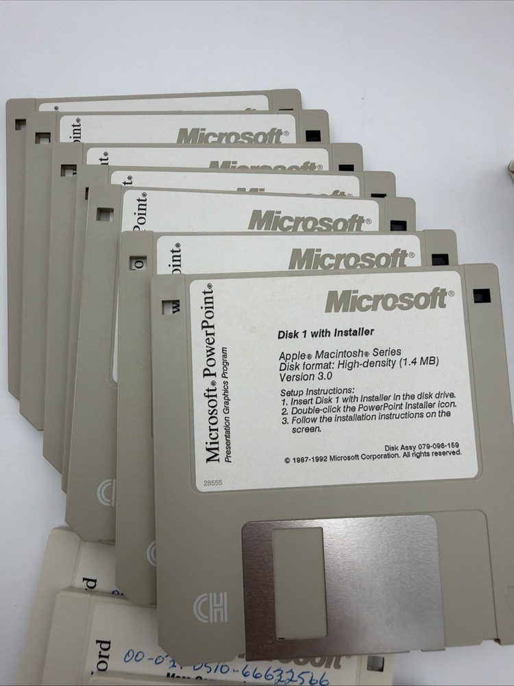 Microsoft Office 3.0 Mac Complete Big Box 3.5" Floppy Set Manuals