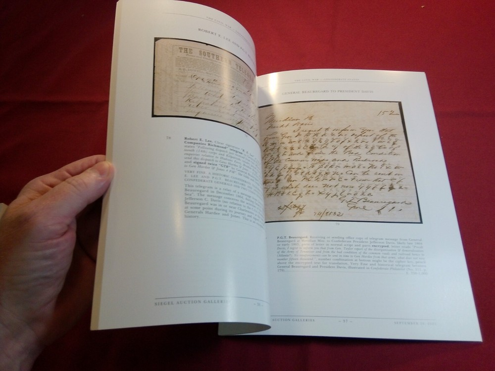 2022 Siegel Catalog Kramer - US & Confederate Telegraph Covers 1844 to 1912