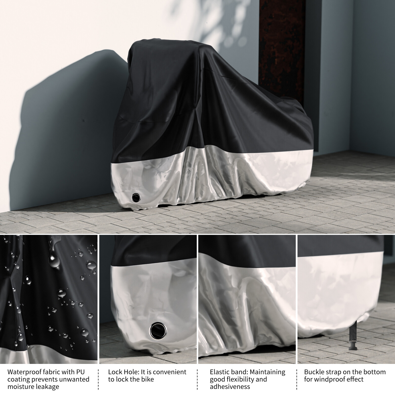 MOONCOOL Adult Tricycle Cover Trike Bike Cover Outdoor Storage Waterproof Dust