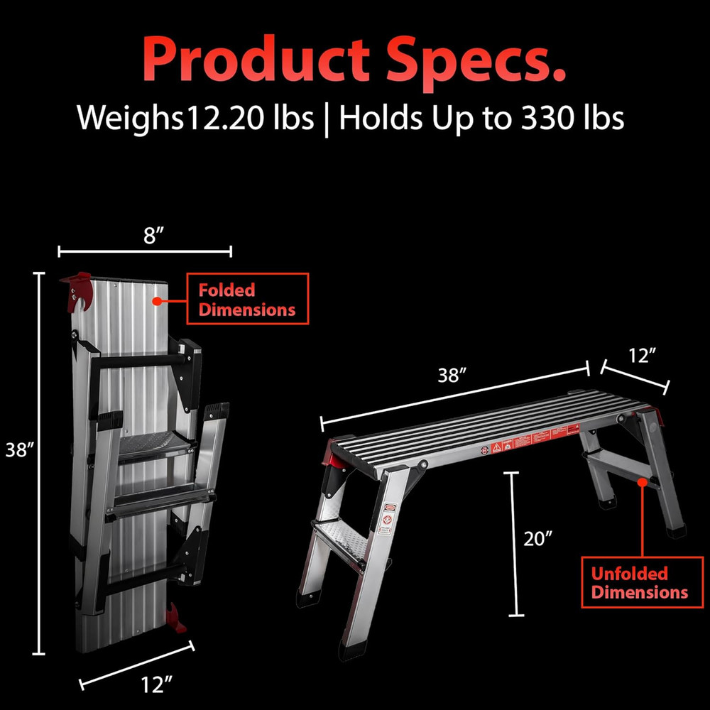 Folding Step Stool & Work Bench for Auto Detailing & DIY Projects