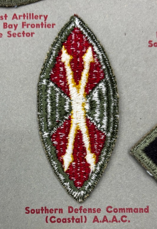 Kay Adams Collection Ribbed Weaved WW 2 Central Defense Command Patch Inv# KA221