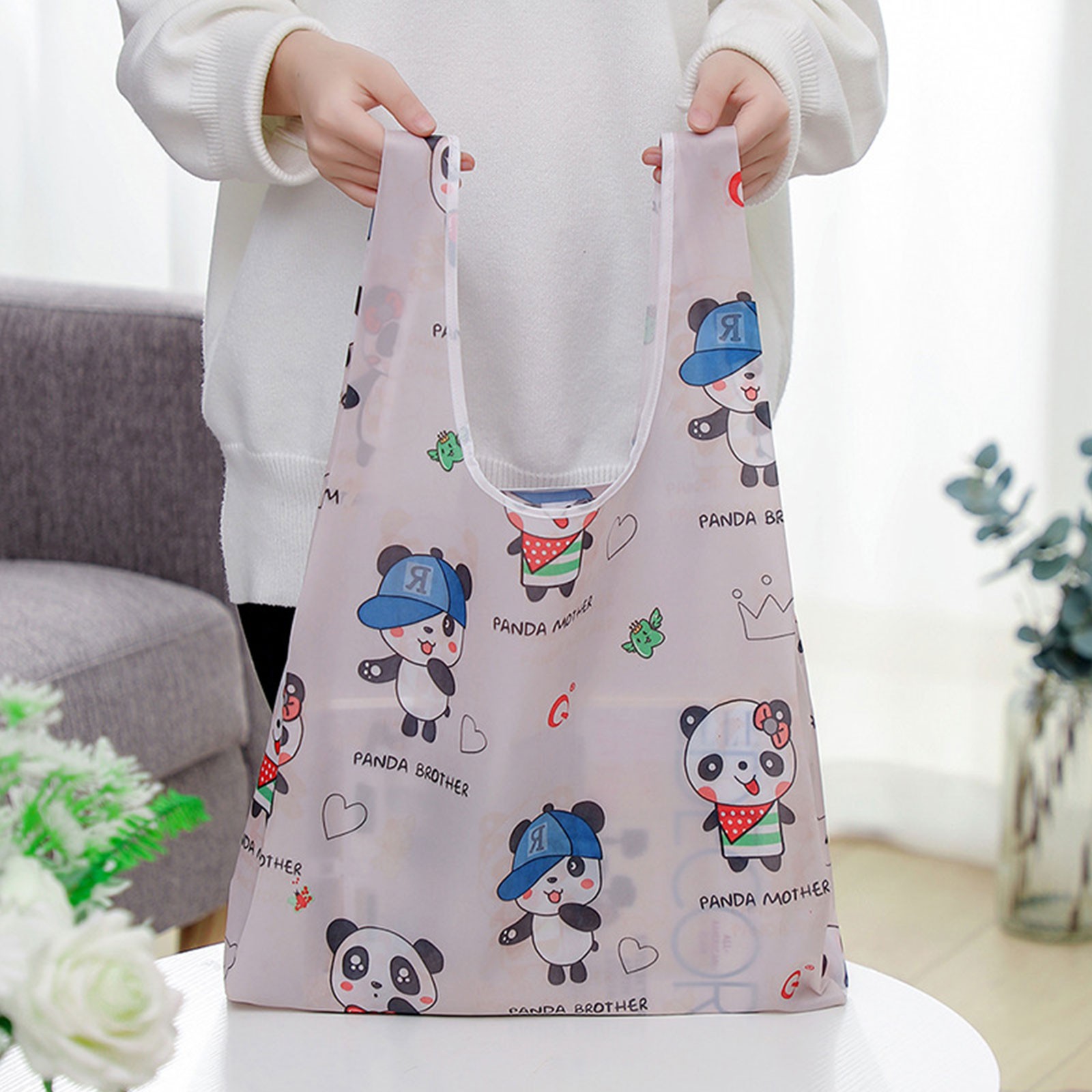 5 Pack Shopping Bags Reusable Grocery Bags Foldable Shopping Bags Heavy Duty