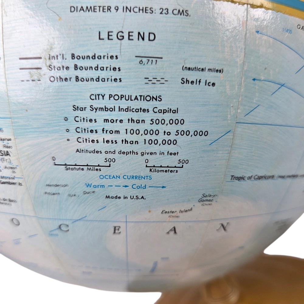 Replogle World Scholar Series 9 Inch Rotating Tabletop Topographical Globe