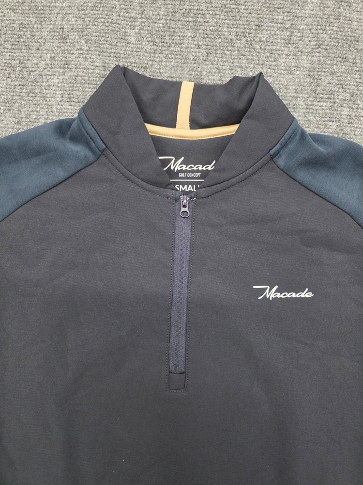 Macade Golf Navy Hybrid Shield TX Quarter Zip Pullover Jacket - S