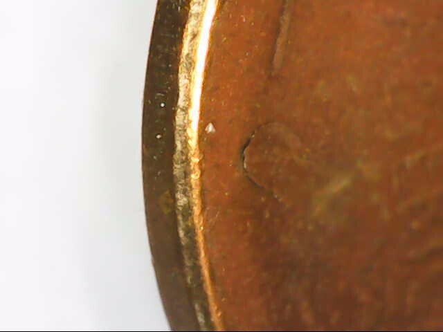 1956 D Lincoln cent retained lamination error rev.- BU RD !!