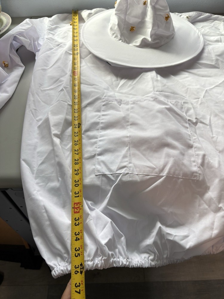 Bee Keeping Jacket Smock Hat Protective Coat Veil Beekeeping Pull Over XXL READ