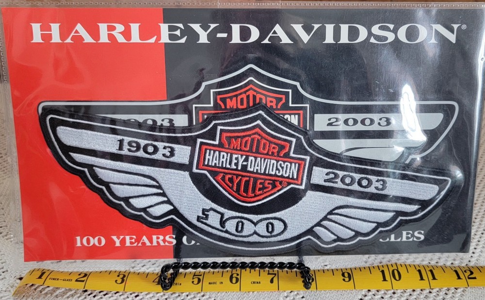 Harley Davidson 100th Year Anniversary Large Logo Patch Item 9748-02