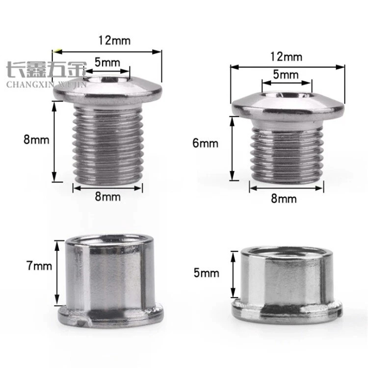 MTB Road Bike Chainring Screws Bolts Single Double Triple Speeds Stainless Steel
