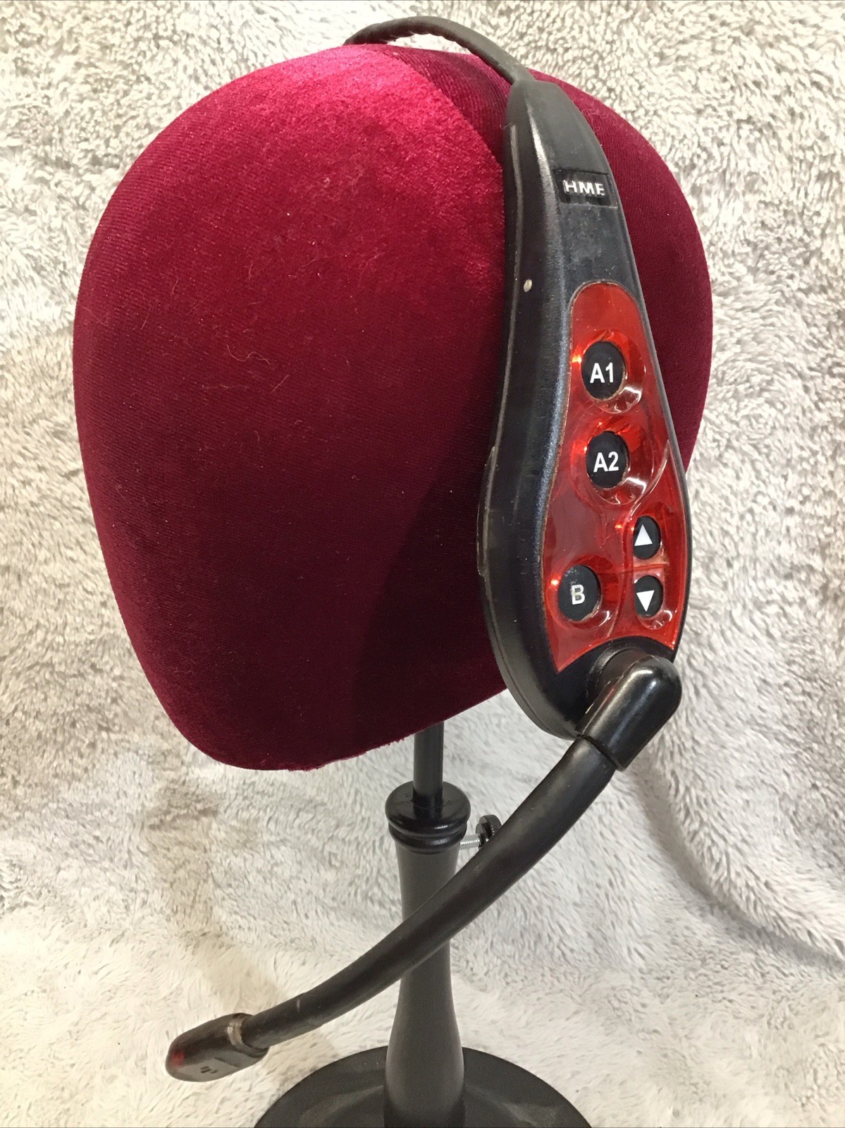 HME HS6000 RED Wireless Drive Thru Intercom Headset W/Battery Used Working Rough