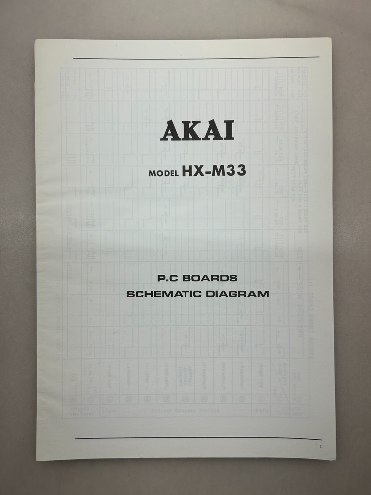 Akai HX-M33 Original Schematics Free Shipping