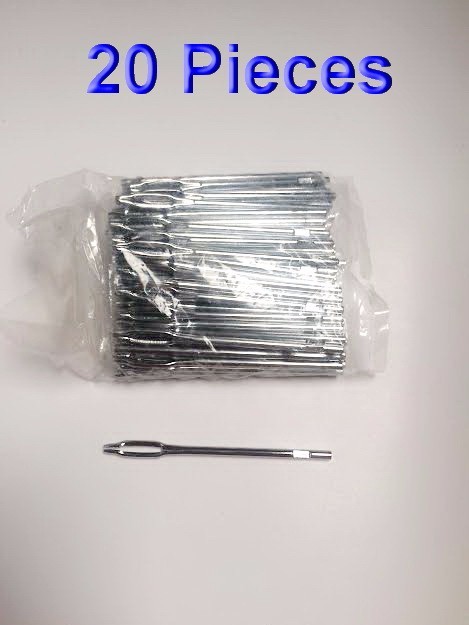 20 Pieces Replacement Split Eye Insertion Needle for Tire Plug Reamer Tool