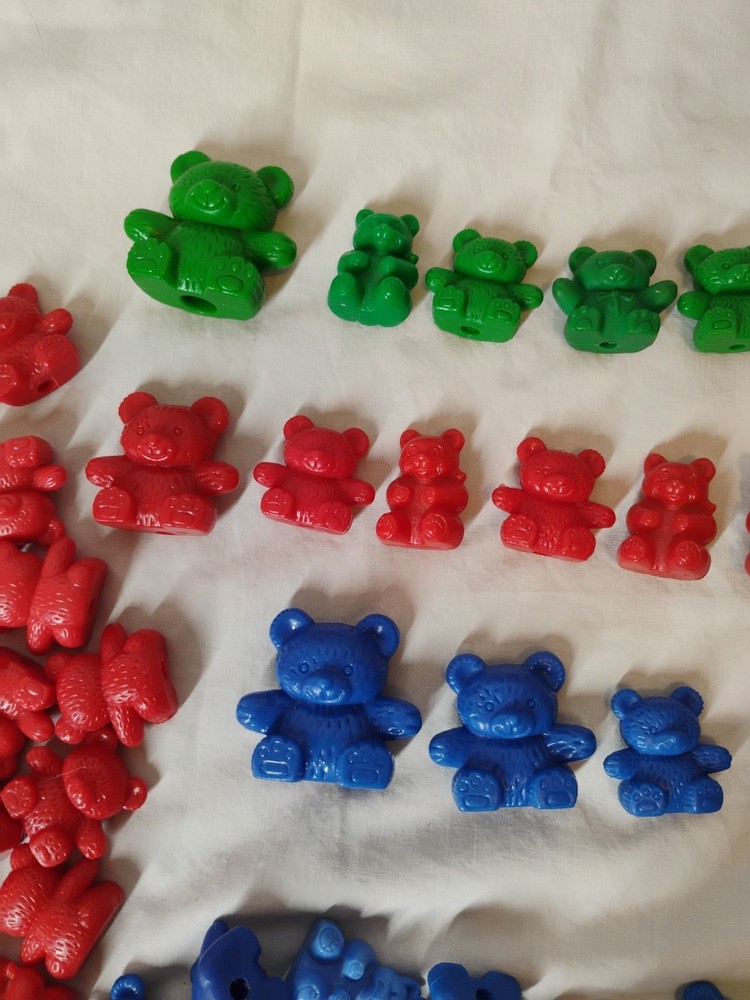 Math Manipulative Colorful Baby Bear Counters Counting Sorting Learning 134 Pcs