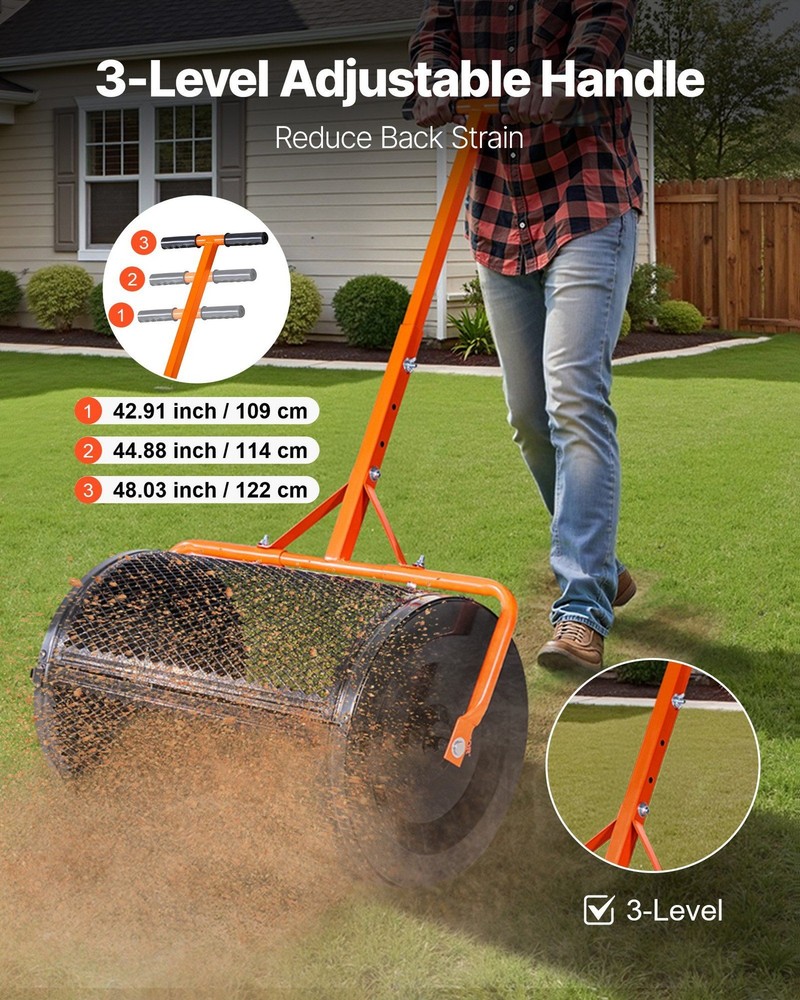 Compact 24in Manual Spreader Solid Build T Handle Multi Height Ready