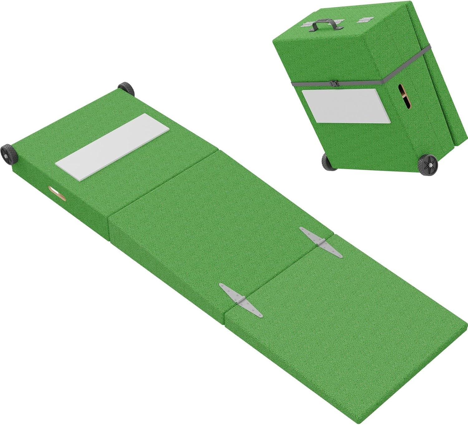 90"Portable Foldable Pitching Mound with Professional Pitching Rubber and Wheels