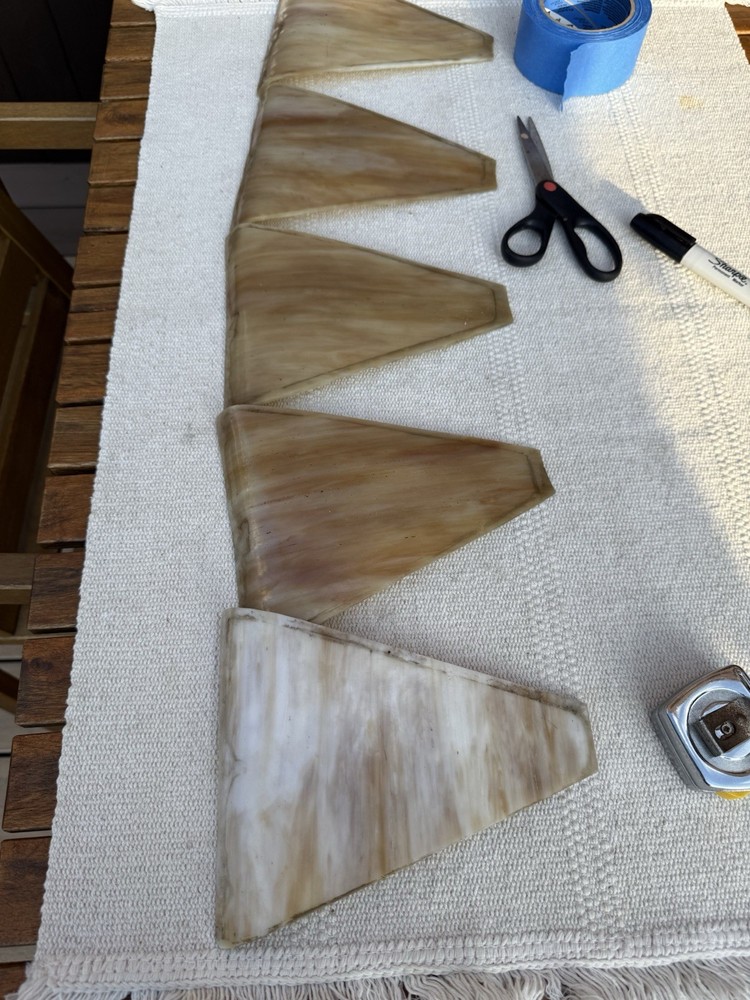 Slag Glass Replacement Panel for Table Lamp
