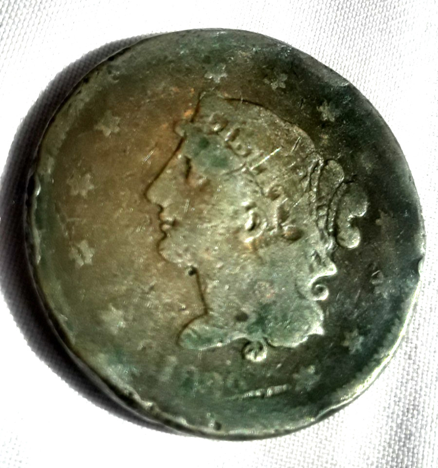 1839 Head Large Cent Booby Head
