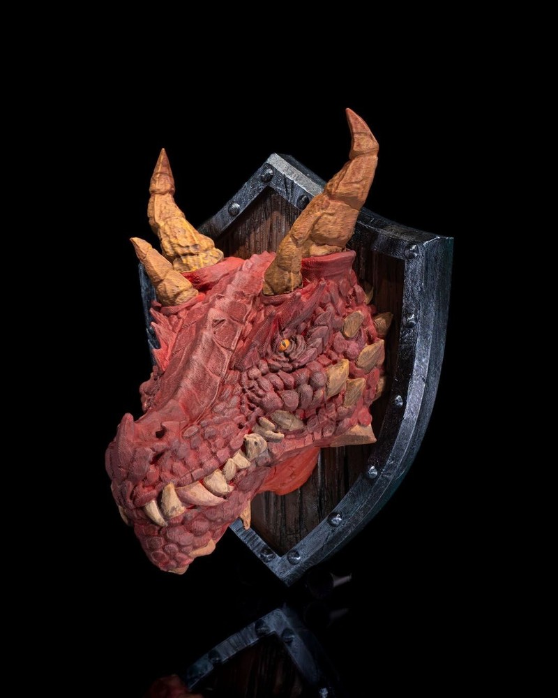 True Dragon Trophy Wallmount - 3D Printed