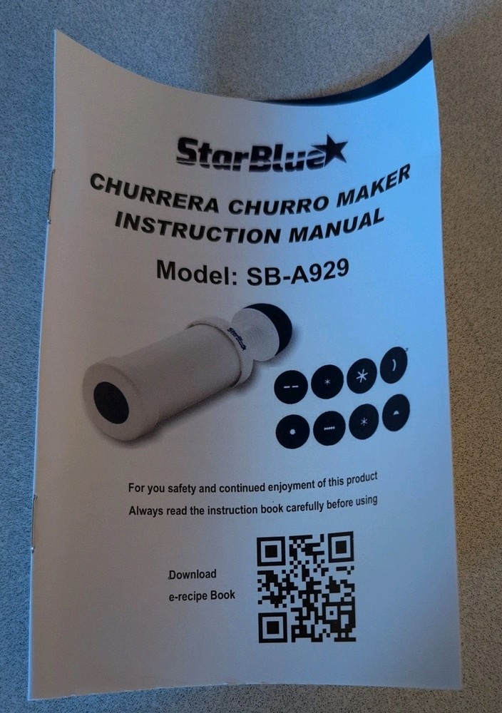 NIB StarBlue Churrera Churro Maker Complete 8 Disc SB-A929