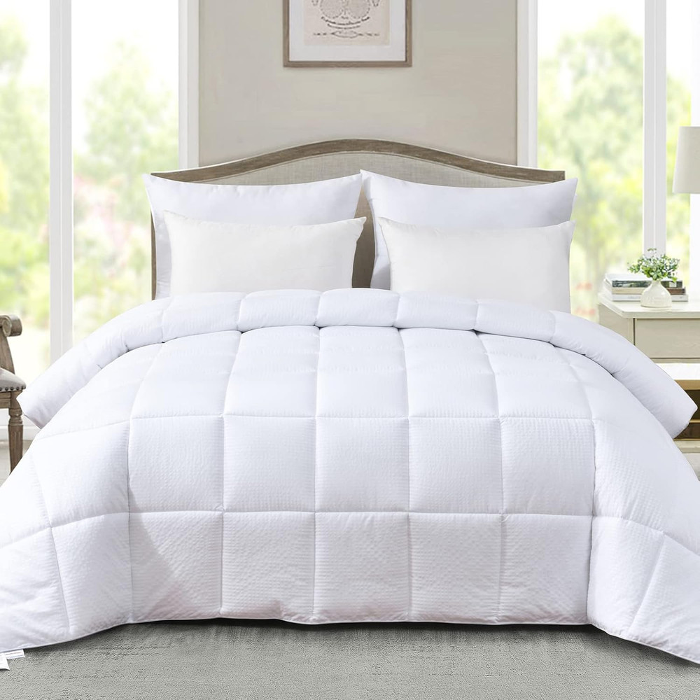 Comforter King Size - White Duvet Insert down Alternative Bed King Comforter, Li
