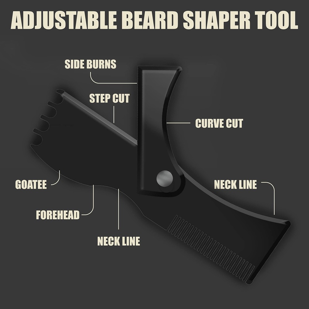 Alfaly Beard Shaper Kit - Premium Lineup and Guide Tool for Precise Small