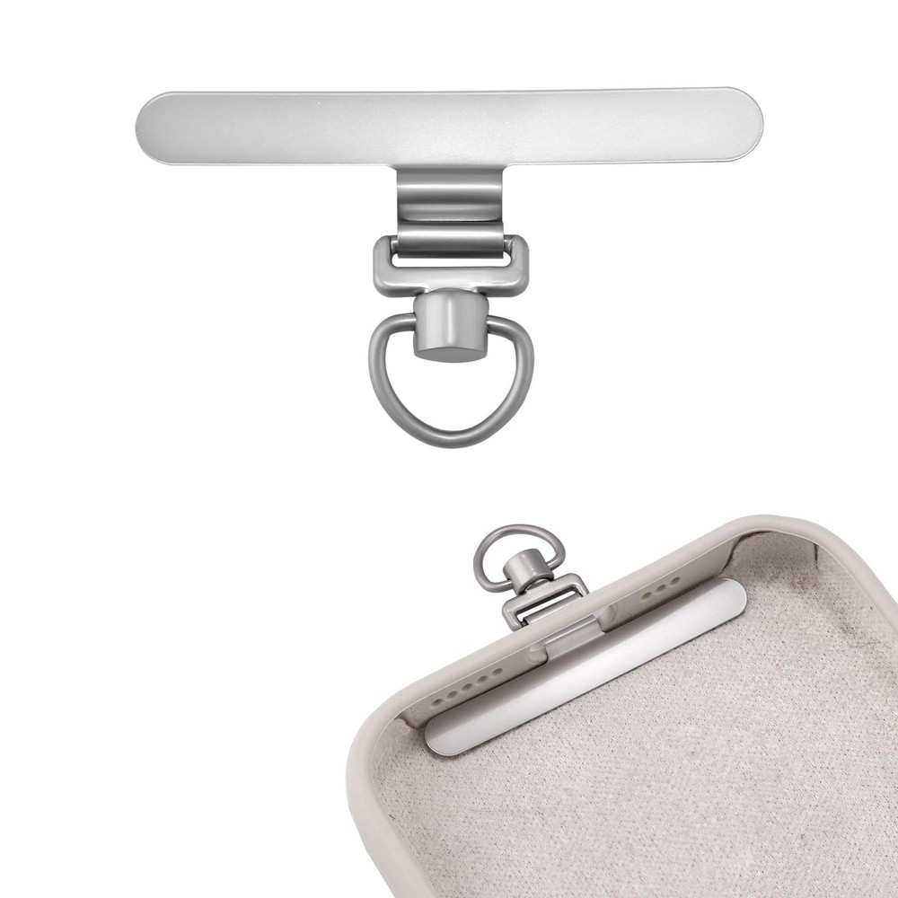 BOXOB Phone Tether Tab, Stainless Steel Cellphone Metal Patch Medium, Silver