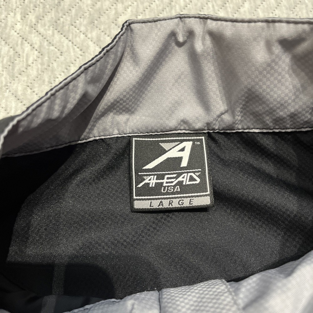 Ahead Golf Jacket Men Large Black Grey Loose Relax Performance Pullover Valencia