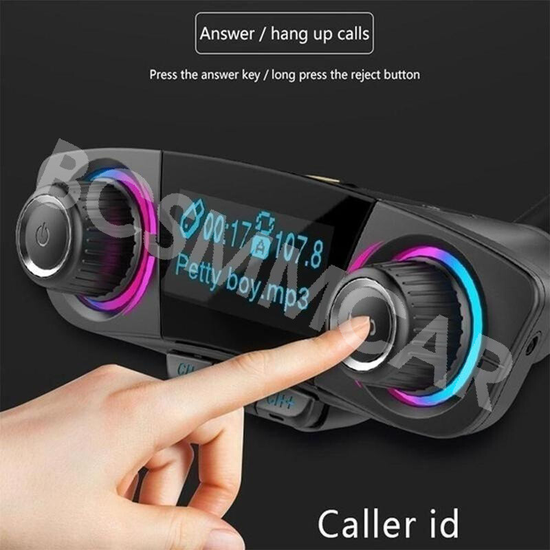 Bluetooth 4.0 FM Transmitter 1.3in LED Screen For Car Wireless Bluetooth FM 2USB