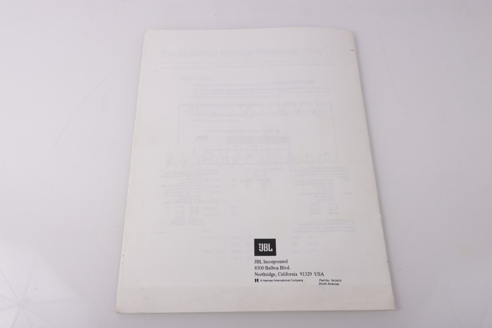 JBL M552 Variable Crossover Owner's Manual==Original!