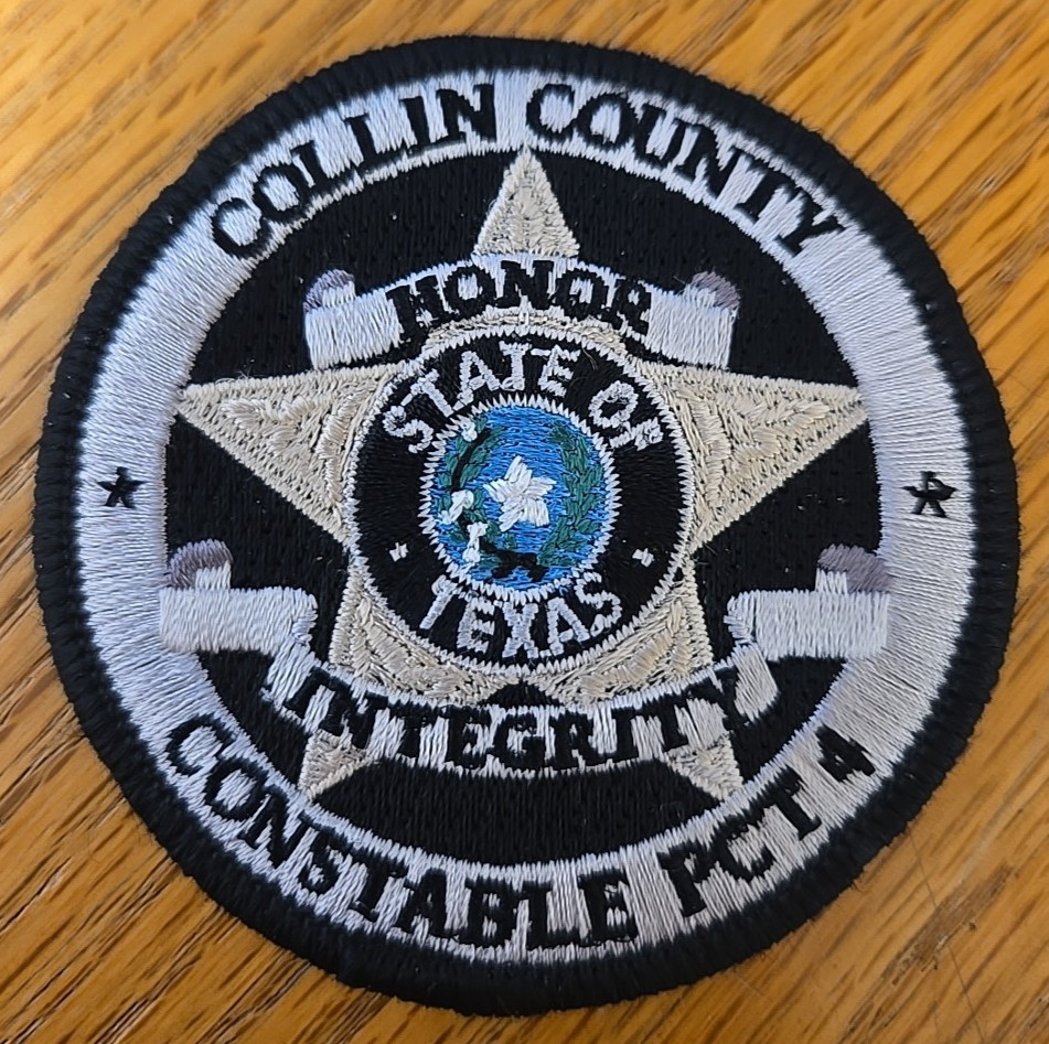 COLLIN COUNTY TEXAS round small PRECINCT 4 CONSTABLE sheriff police PATCH
