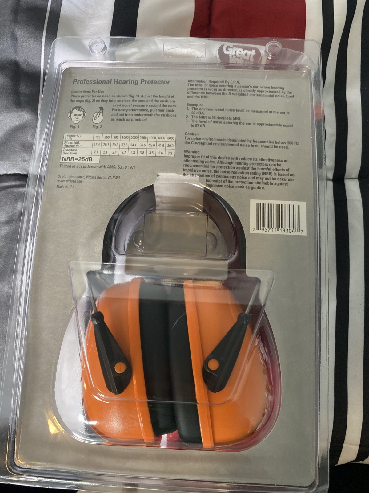 GENUINE STIHL HEARING PROTECTION part no. 0000-886-0402