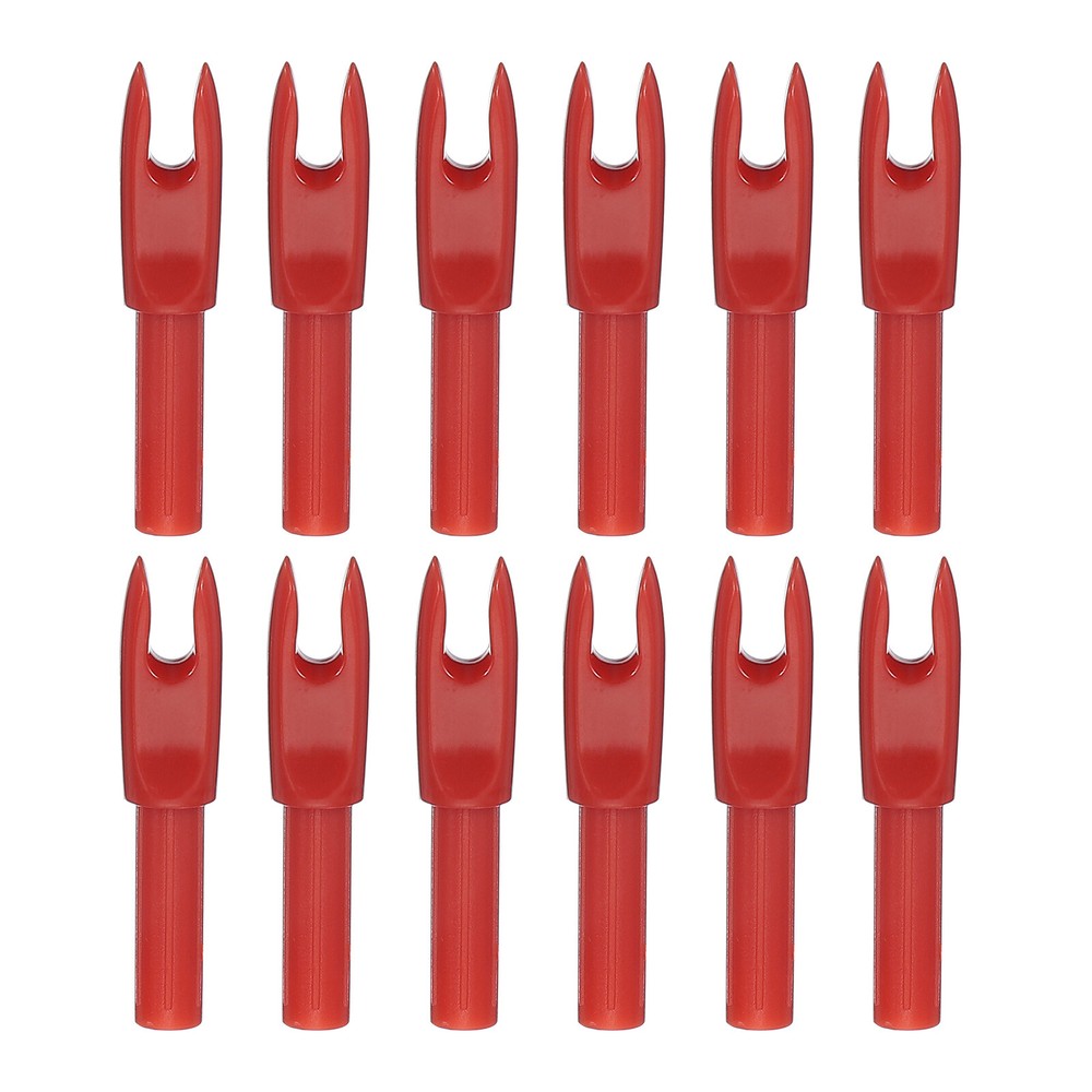 12 Pack Archery Arrows Nocks 4.2mm Plastic Insert Arrow Nock Red