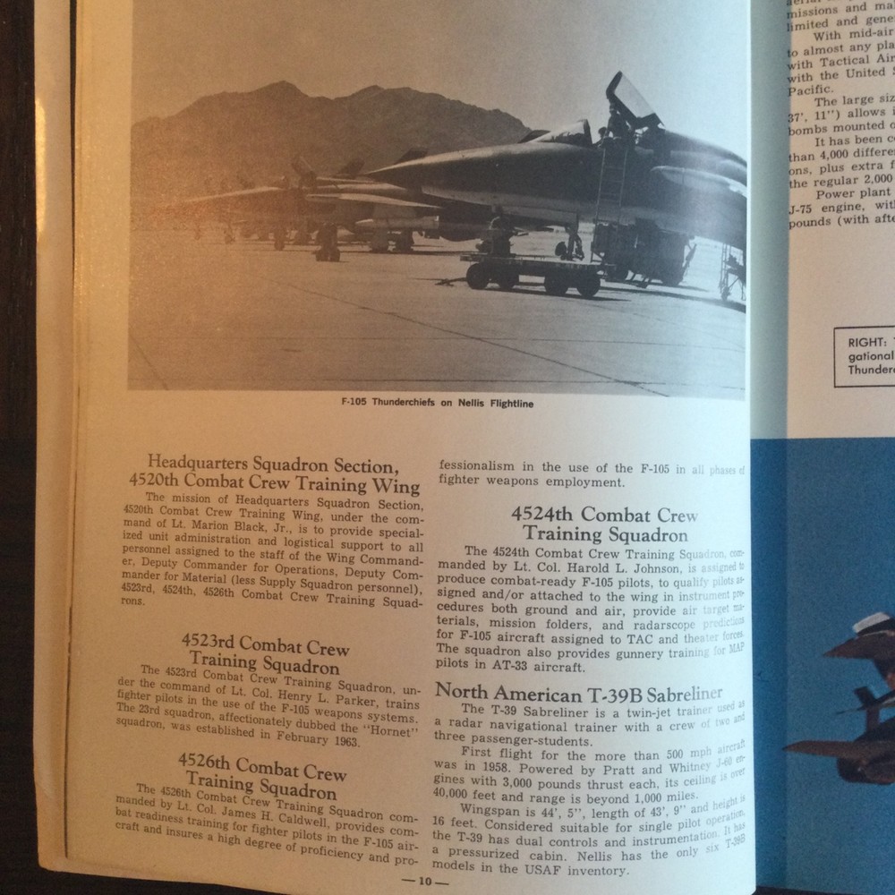 Nellis AFB Nv. Directory 1967